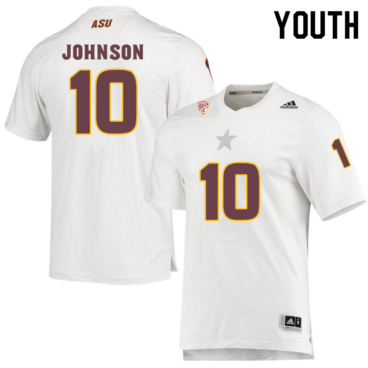 Youth #10 Amiri JohnsonArizona State Sun Devils College Football Jerseys Sale-White